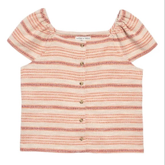 Madewell Tops - NWT MADEWELL Texture & Thread button front top M